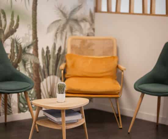 Salon-Cabinet-dentaire-docteur-gilbert-vendee salle d'attente Pyramide 4D à La Roche-sur-Yon